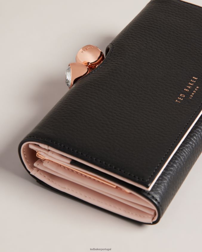acessórios Ted Baker carteira bobble matinê de couro texturizado tammyy preto mulheres 8X6HDF1176