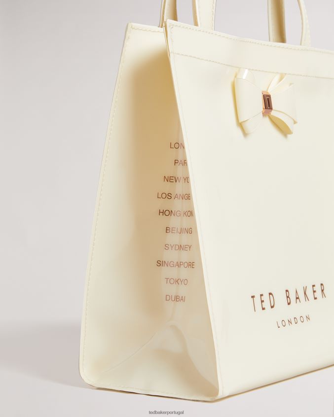 bolsas Ted Baker bolsa de ícone pequeno com arco simples aracon marfim mulheres 8X6HDF835