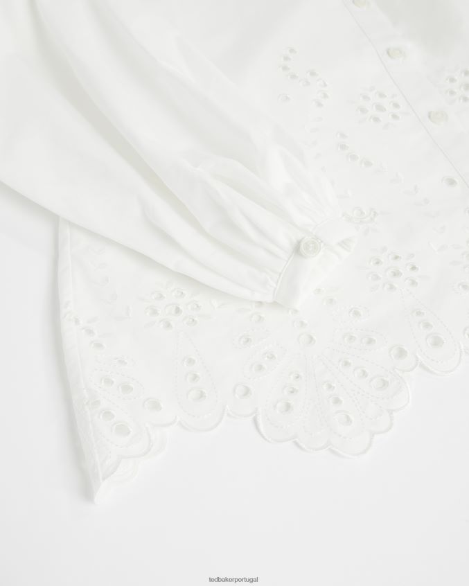 roupas Ted Baker blusa itala com detalhe recorte branco mulheres 8X6HDF565