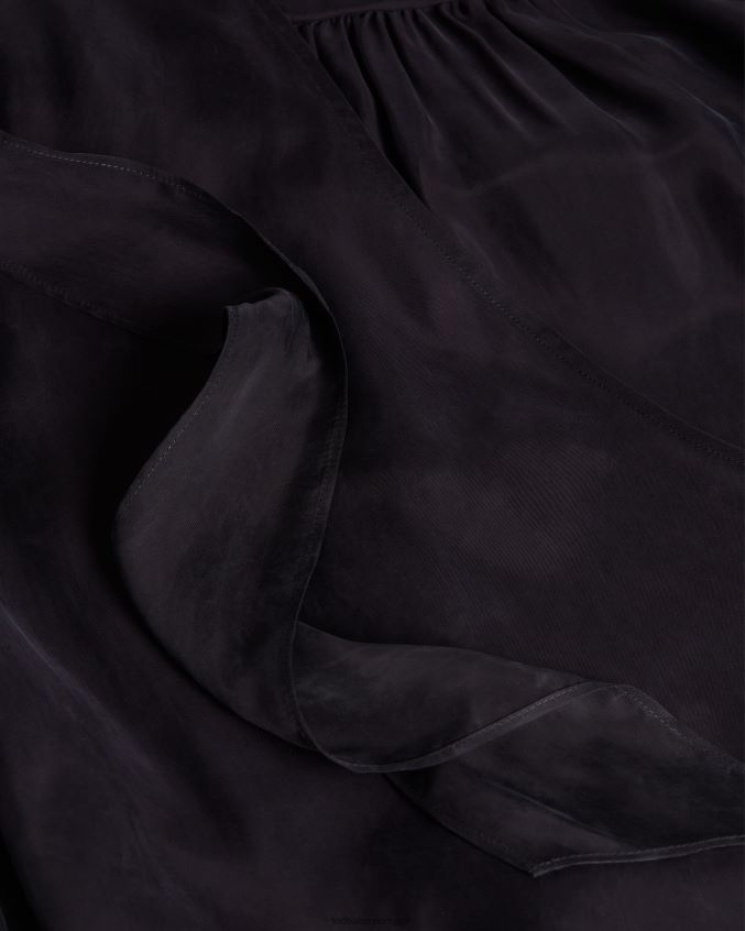 roupas Ted Baker top envolvente ralda com blusão manga comprida marinha mulheres 8X6HDF568