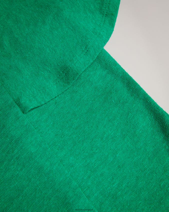 roupas Ted Baker camiseta hallenn manga babado verde mulheres 8X6HDF449