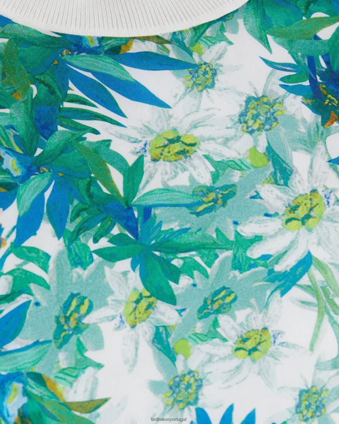 roupas Ted Baker colete suéter frontal tecido behlla branco mulheres 8X6HDF128