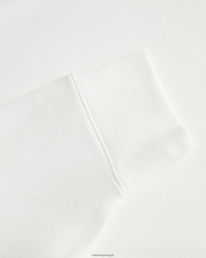 roupas Ted Baker Marene suéter gráfico com flor texturizada branco mulheres 8X6HDF265