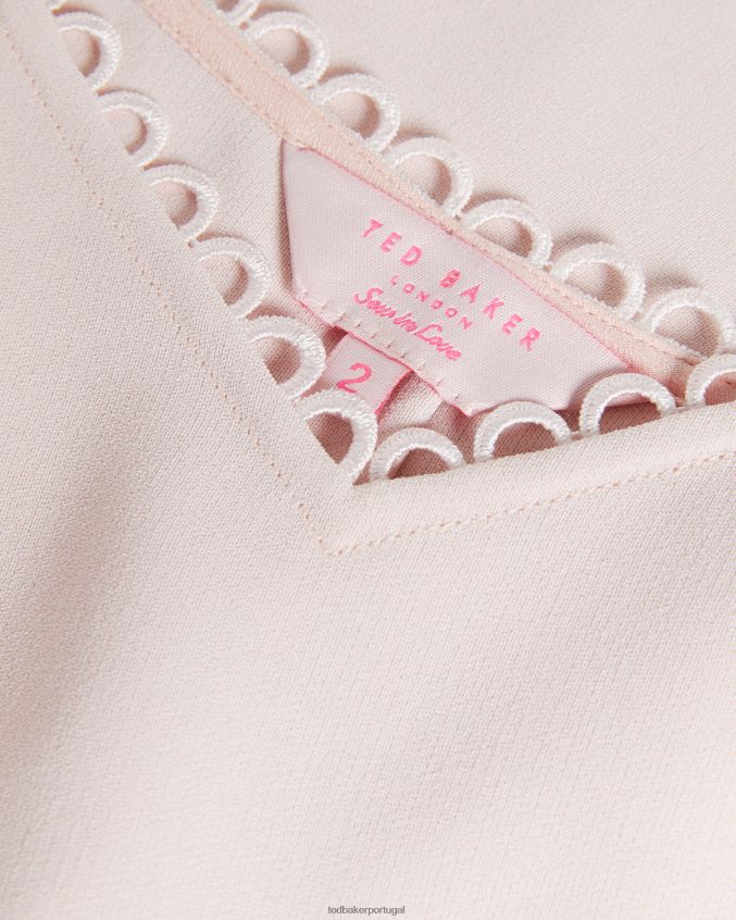 roupas Ted Baker andreno cami de tiras com acabamentos em laço nude claro mulheres 8X6HDF326