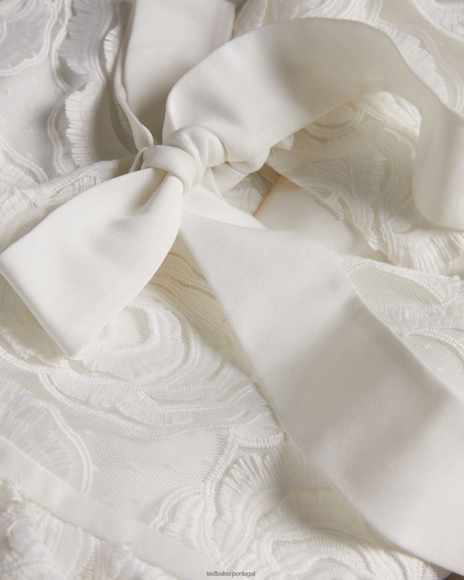 roupas Ted Baker blusa de manga bufante eliiy boxy fit branco mulheres 8X6HDF296