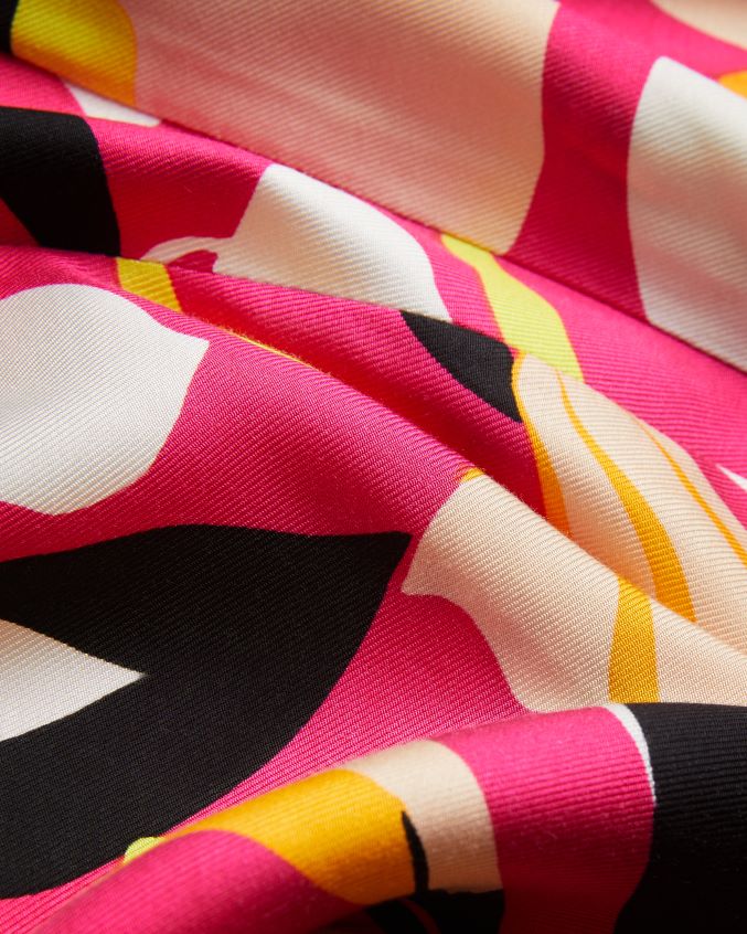 roupas Ted Baker thaliah impressão abstrata cami com efeito de camada dupla Rosa brilhante mulheres 8X6HDF36