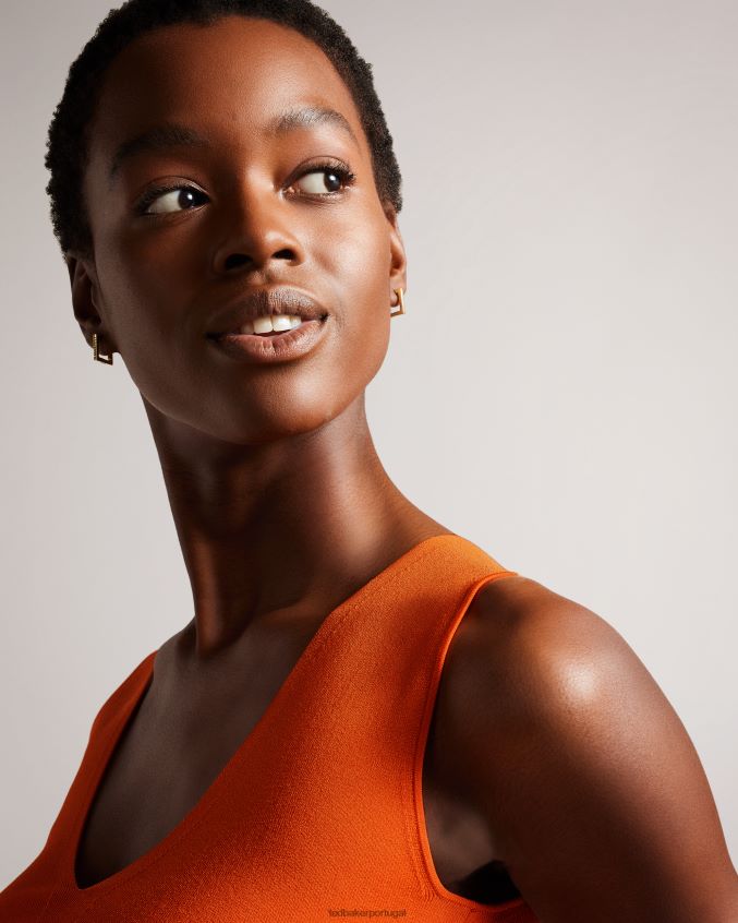 roupas Ted Baker blusa de malha sarhaa laranja pálido mulheres 8X6HDF141