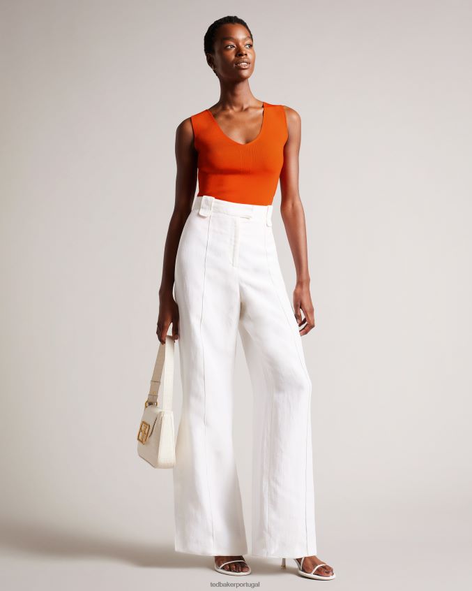 roupas Ted Baker blusa de malha sarhaa laranja pálido mulheres 8X6HDF141