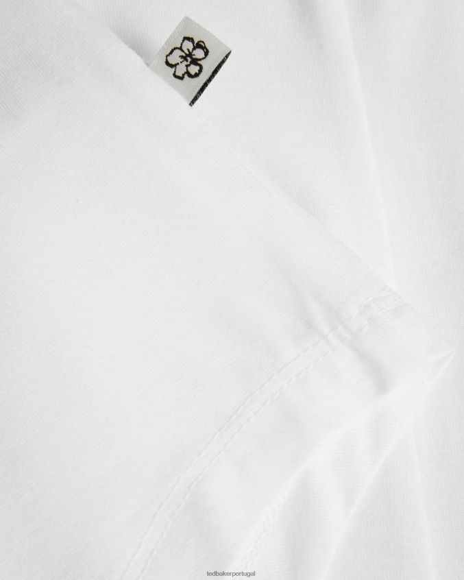 roupas Ted Baker Brielll equipado com decote em V branco mulheres 8X6HDF150