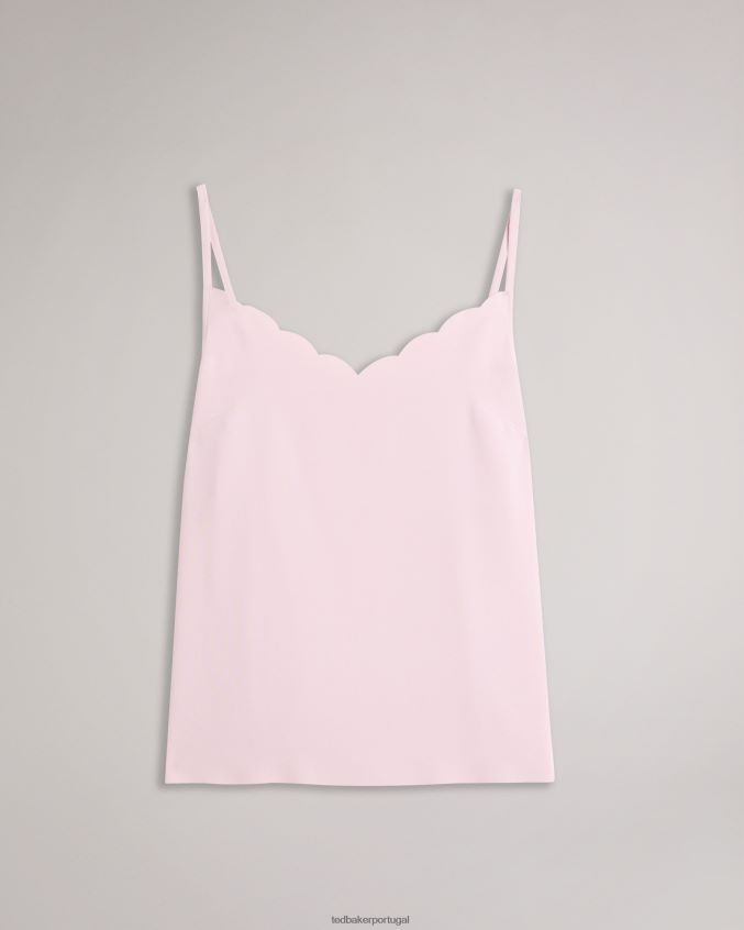 roupas Ted Baker blusa cami com decote vieira siina rosa escuro mulheres 8X6HDF307