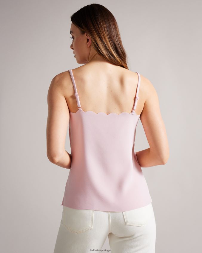 roupas Ted Baker blusa cami com decote vieira siina rosa escuro mulheres 8X6HDF307