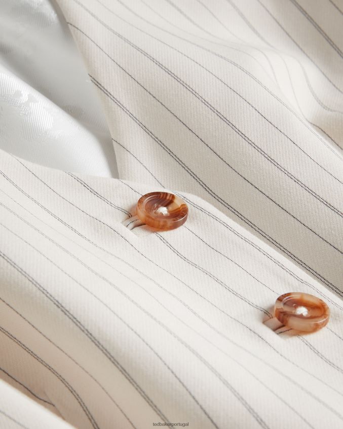 roupas Ted Baker colete kllaraj com decote em V creme mulheres 8X6HDF374