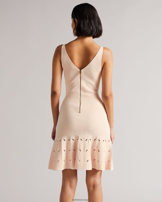 roupas Ted Baker mini vestido ambyr com costura completa e bainha detalhada luz rosa mulheres 8X6HDF242