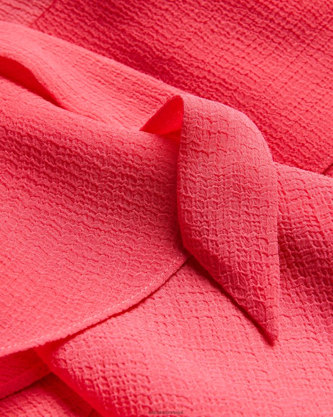 roupas Ted Baker minivestido assimétrico em camadas zandaa coral mulheres 8X6HDF455