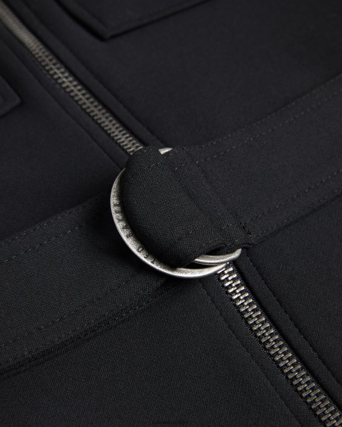 roupas Ted Baker Vestido camisa hattei com cinto e detalhes utilitários preto mulheres 8X6HDF58