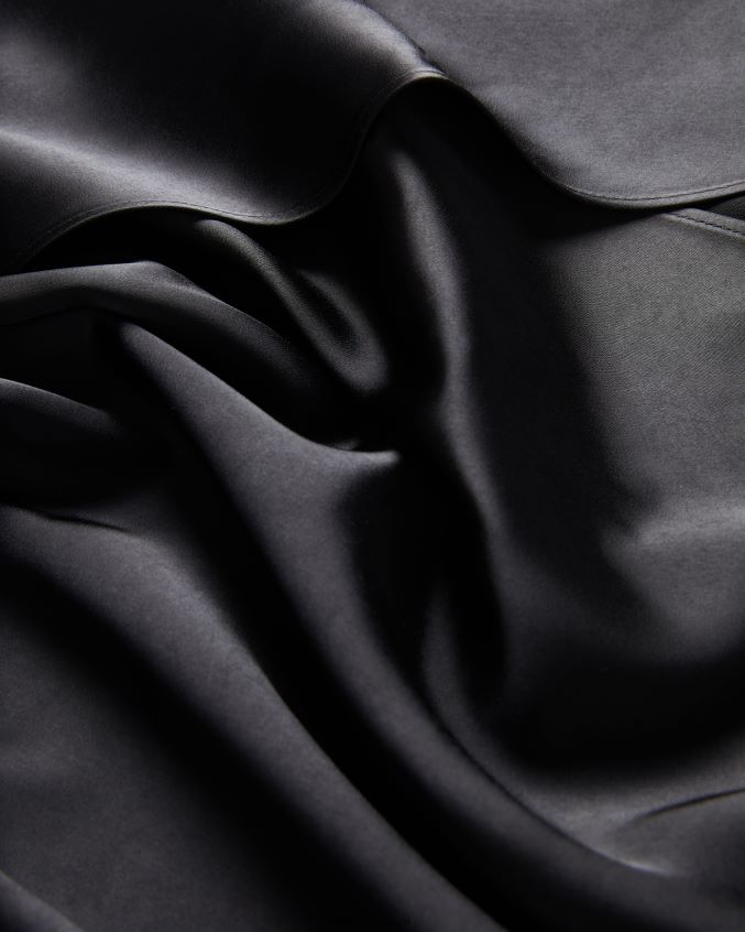 roupas Ted Baker vestido deslizante com detalhe de cintura assimétrica odellia preto mulheres 8X6HDF287