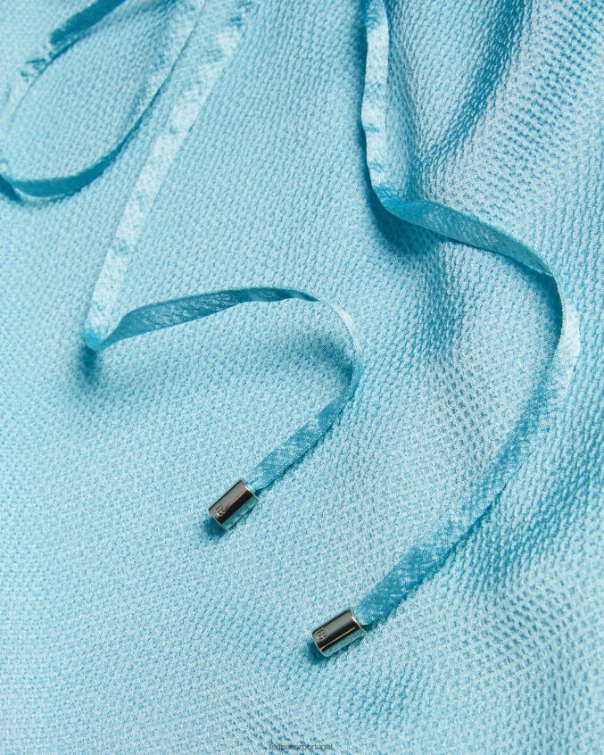 roupas Ted Baker vestido midaxi decote halter roxieyy azul mulheres 8X6HDF473