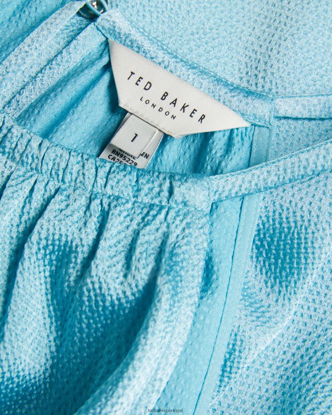 roupas Ted Baker vestido midaxi decote halter roxieyy azul mulheres 8X6HDF473