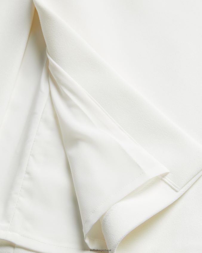 roupas Ted Baker vestido tilolah com detalhe de costura bodycon marfim mulheres 8X6HDF232