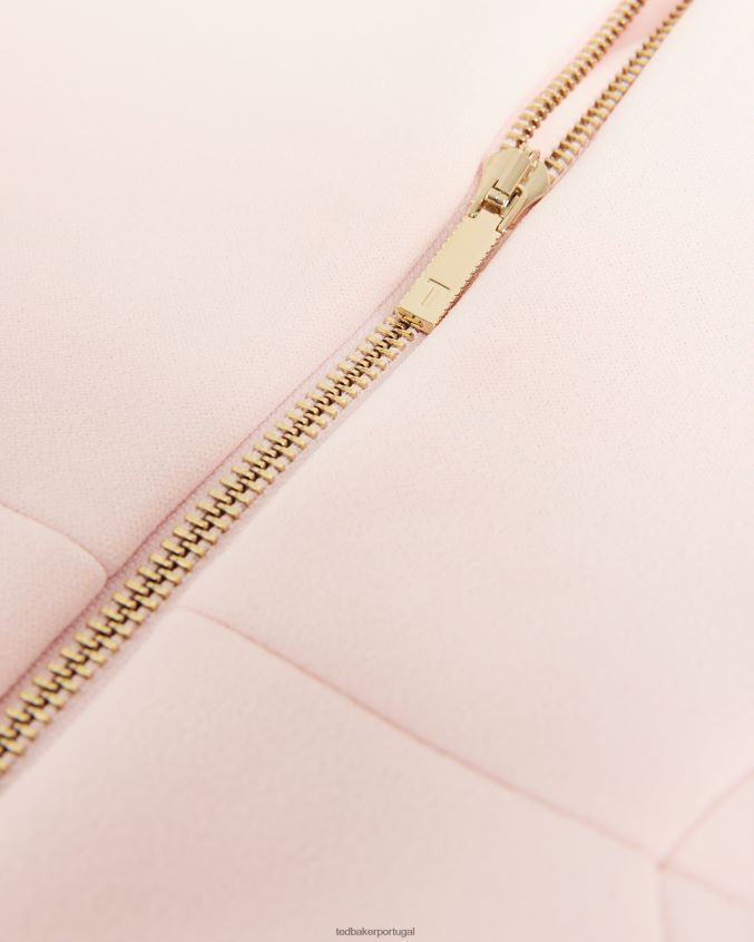 roupas Ted Baker vestido tilolah com detalhe de costura bodycon nude claro mulheres 8X6HDF175