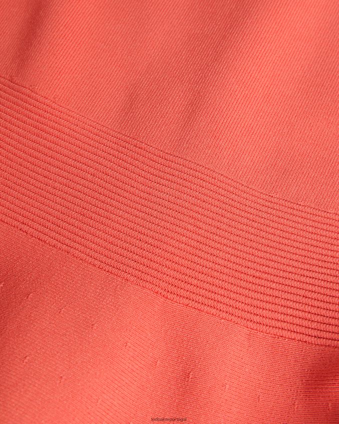 roupas Ted Baker vestido skatista hayliy manga bufante coral mulheres 8X6HDF278