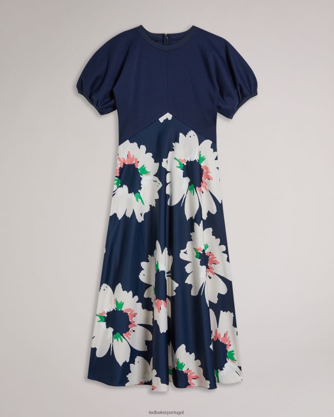 roupas Ted Baker vestido dayiah ponte top com saia midi azul marinho mulheres 8X6HDF202