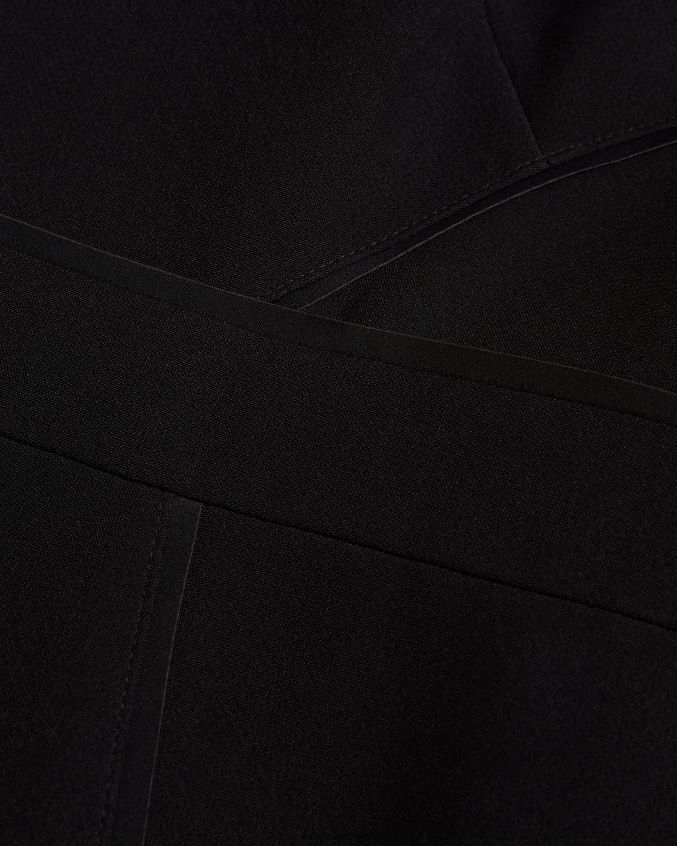 roupas Ted Baker vestido ivylou bodycon midi com mangas transparentes preto mulheres 8X6HDF417