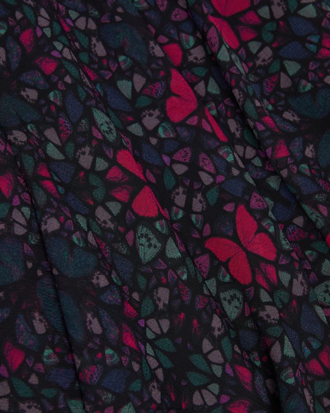 roupas Ted Baker vestido midi com estampa de borboleta e linha daniaa preto mulheres 8X6HDF60