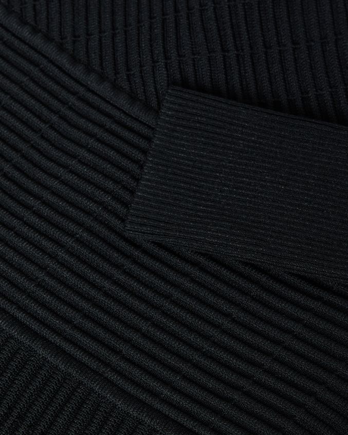 roupas Ted Baker vestido midi com textura evasê latinia preto mulheres 8X6HDF246