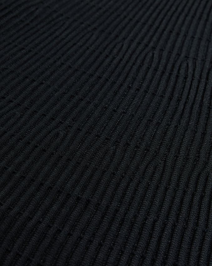 roupas Ted Baker vestido midi com textura evasê latinia preto mulheres 8X6HDF246