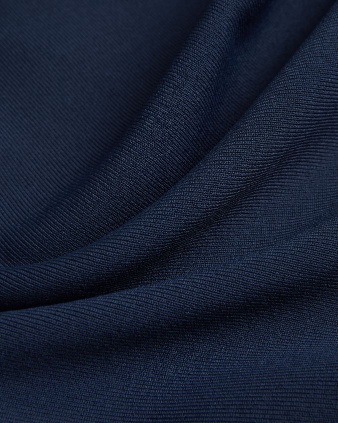 roupas Ted Baker vestido midi de malha bodycon com manga canelada lounia azul escuro mulheres 8X6HDF187