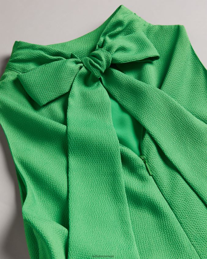 roupas Ted Baker vestido midi slip sem mangas com decote eleanar verde mulheres 8X6HDF252