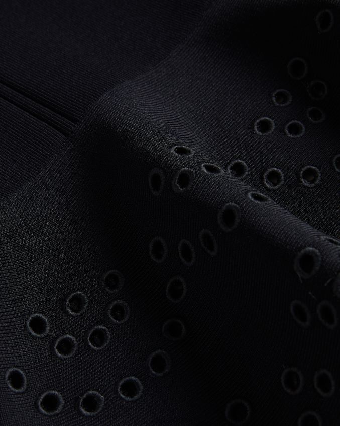 roupas Ted Baker vestido midi tricot juliann bordado preto mulheres 8X6HDF323